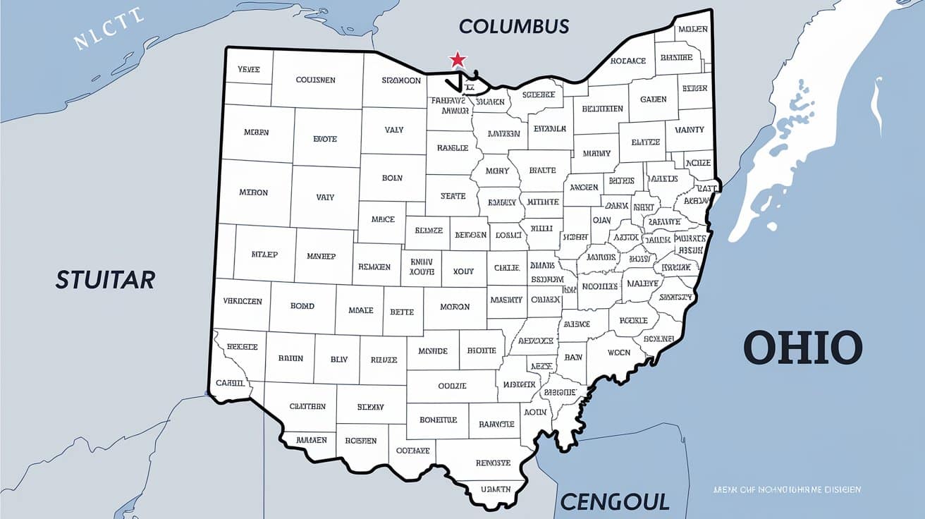 county map of ohio